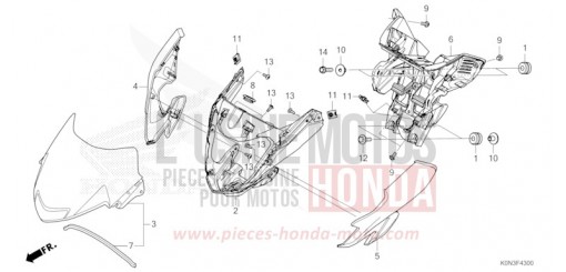 FRONT COWL CBF125MER de 2024